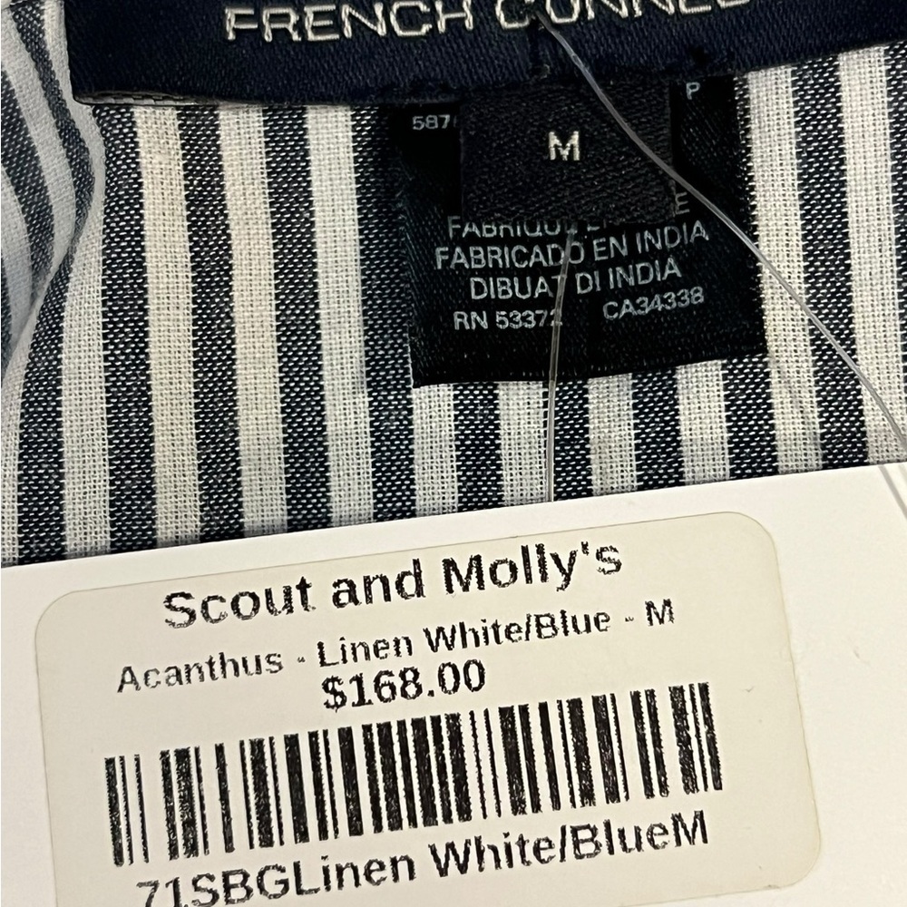 French Connection Black and White Striped Dress - Picture 10 of 11